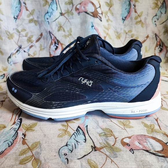RYKA Devotion Plus 2 Size 8 Women's Athletic Walking Shoes Pre-Loved Blue Peach - Picture 4 of 14